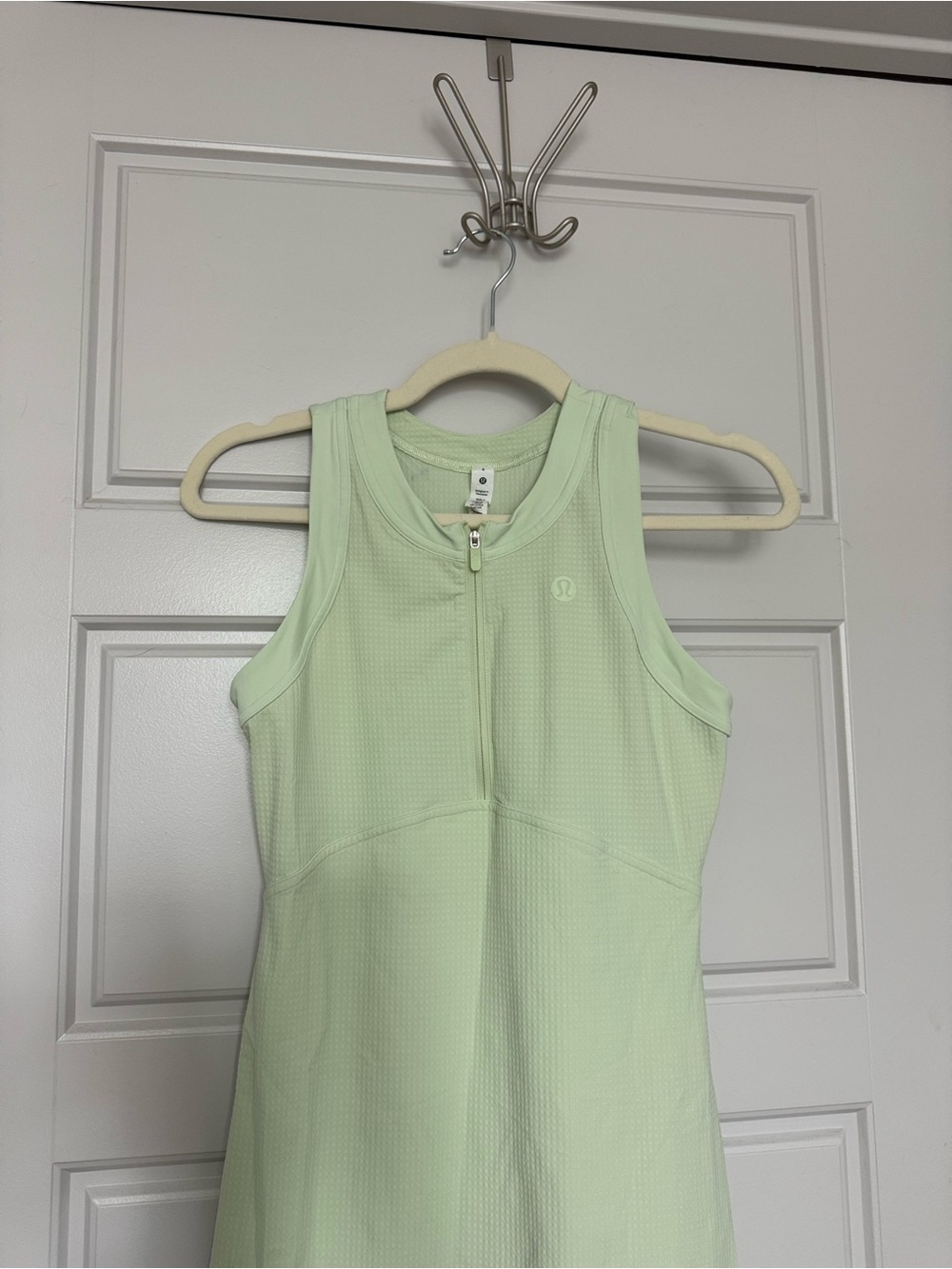 ❗️SOLD❗️Lululemon Light Green Athletic Zip-Front Tank Dress - Picture 3 of 5